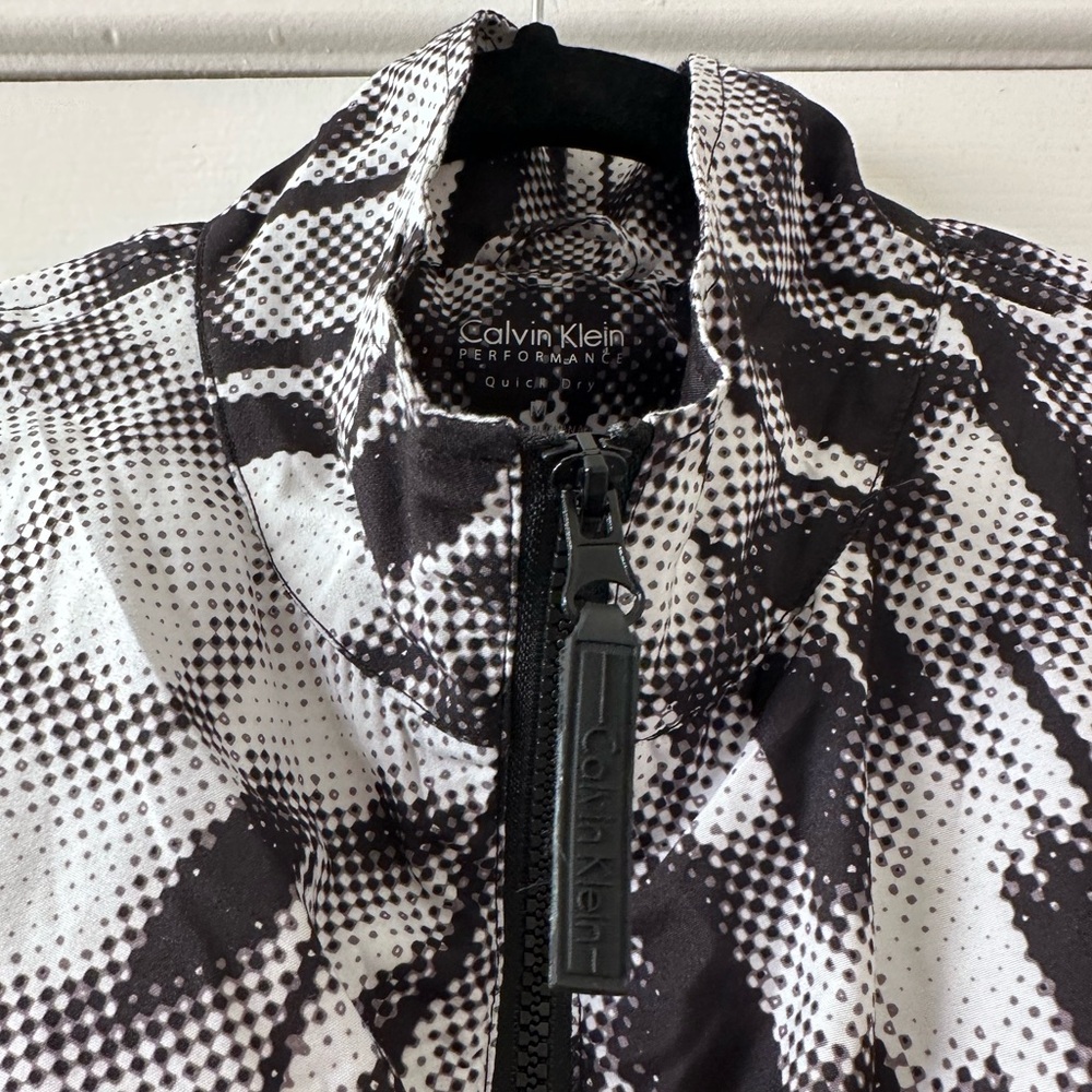 Calvin Klein Performance Abstract Print Ruched Jacket Size M - Picture 5 of 11